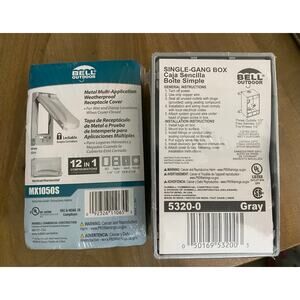 New! Bell Outdoor 5320-0 Gray Single Gang Weatherproof Box